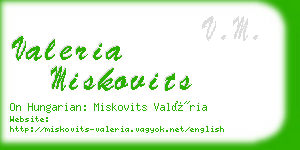 valeria miskovits business card